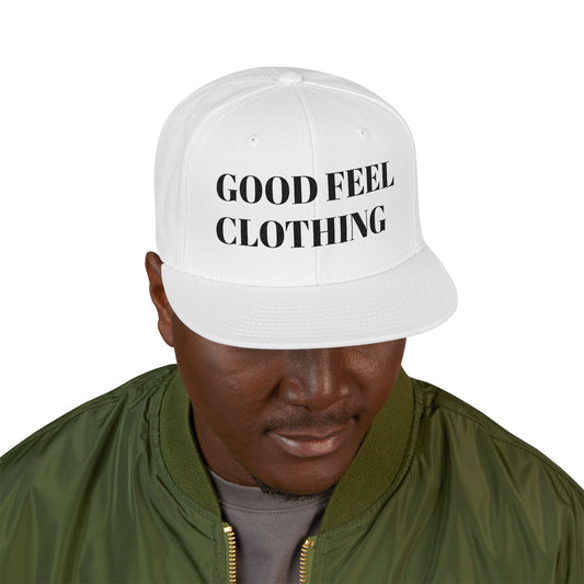 Embroidered Snapback Hat - "Good Feel Clothing"