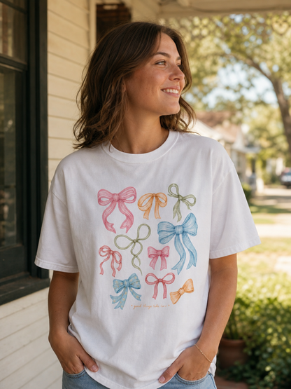 Pastel Ribbon Bows T-Shirt